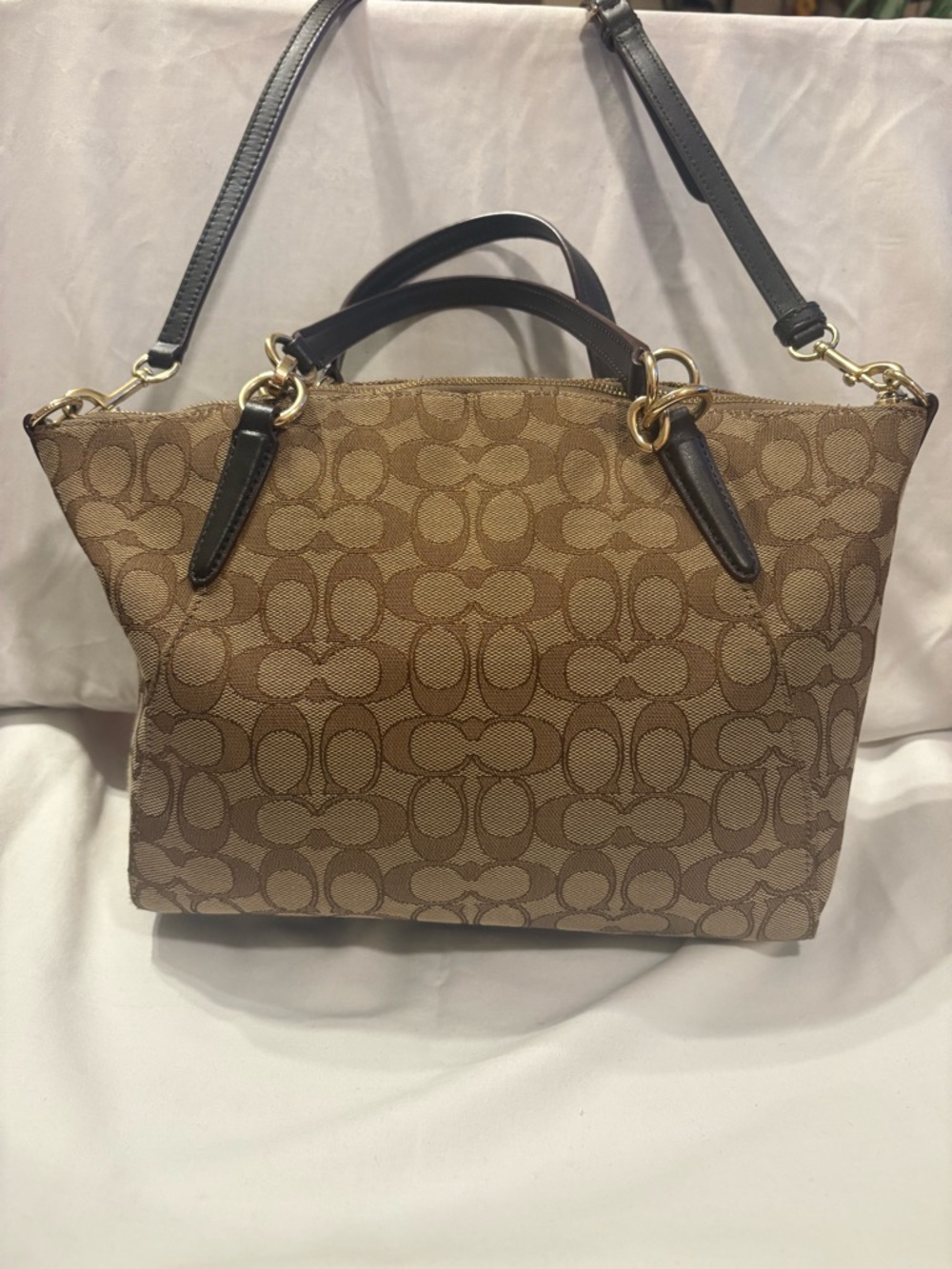 Coach Kelsey Satchel-Khaki/Brown